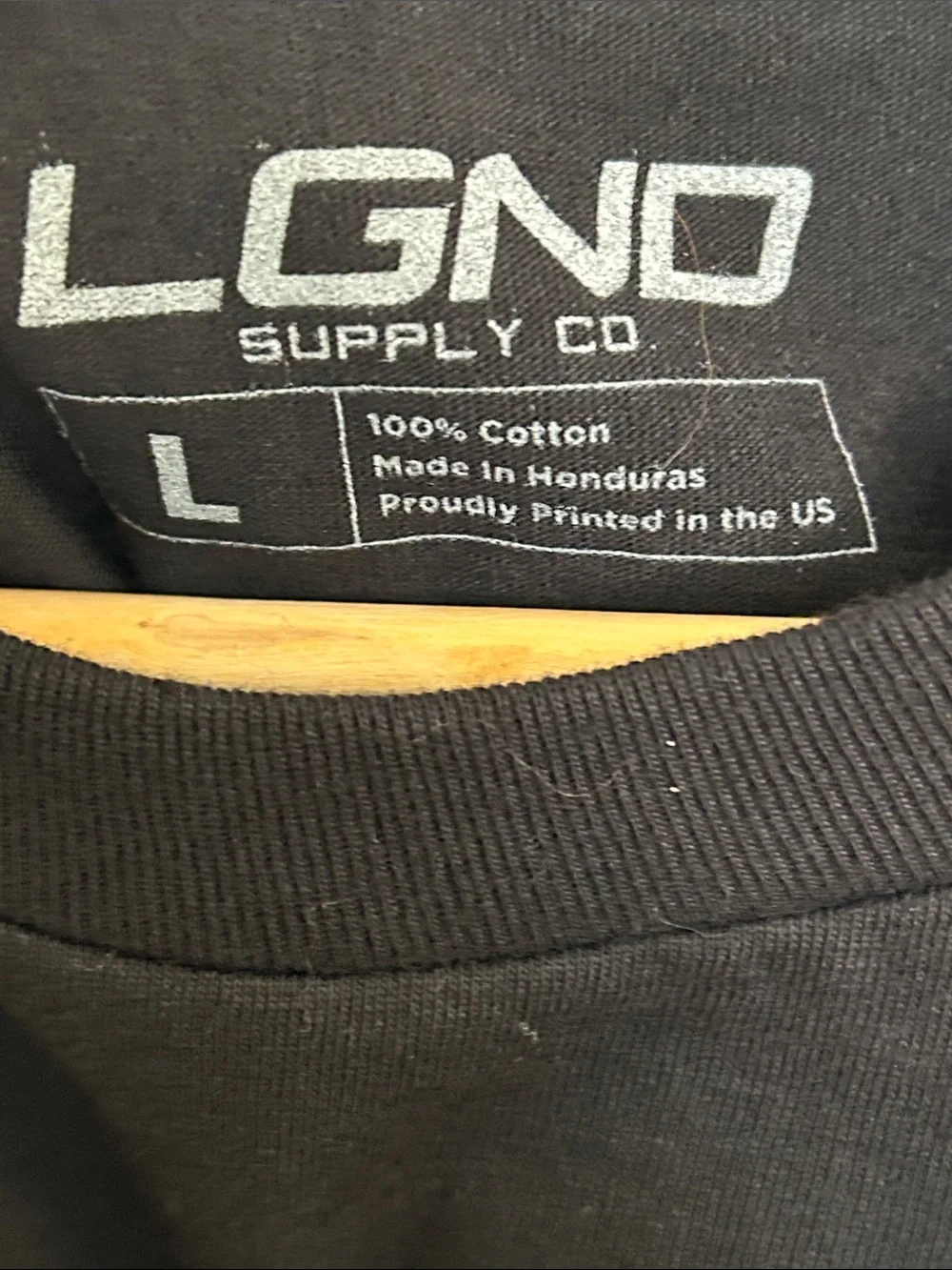 LGND Supply Co Black Puppet Master Hand Graphic T-Shirt L